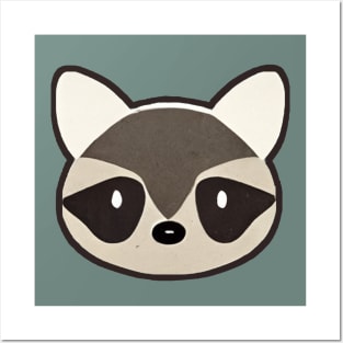 A raccoon's face Posters and Art